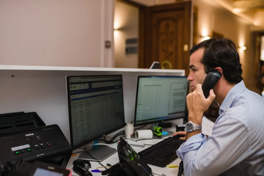 Equipo de Notaría PG74 trabajando en la oficina de Paseo de Gracia – Tratamiento fiscal del fondo de comercio de oficina de farmacia